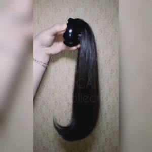 Объёмный ХВОСТ на крабе #накладнойхвост #натуральныйхвост #крабдляволос #изделияизволос #постиж