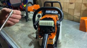 STIHL MS 250 2009г. чрезмерная компрессия. STIHL MS 017 готов.