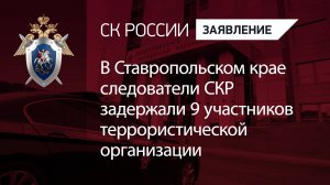 В Ставропольском крае следователи СКР задержали 9 участников террористической организации