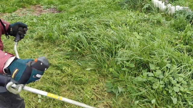 Травокосилка Husqvarna 541 RS в работе