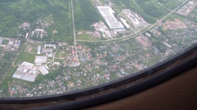 Ан-24. "ХабАвиа". Полёт над Хабаровском. Микрорайон "Севе