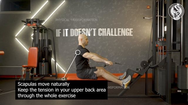 Wide Grip Seated Cable Row  Горизонтальная тяга блока широким хва