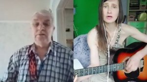 Дождь, падают капли; 2 гитары; Purple&Esenia