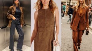 САМЫЕ СТИЛЬНЫЕ ОБРАЗЫ С ЗАМШЕВОЙ ОДЕЖДОЙ 💕МОДНАЯ ОДЕ