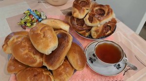 55. Пирожки с мясом, грибами и яблоком