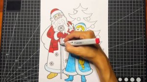 Дед Мороз и Снегурочка Раскраска / Дед Мороз на Новый г