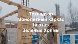 Технадзор монолитный каркас и кладка газоблока Зеленые Холмы