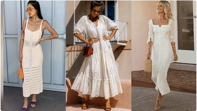 РОСКОШНЫЕ БЕЛЫЕ ПЛАТЬЯ ЛЕТО 2024💖 КАК НОСИТЬ БЕЛЫЕ ПЛА? смотреть онлайн