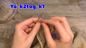 Красивый край для шарфа/ для начинающих спицами