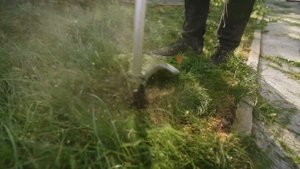 Электрический триммер Ресанта  в работе | Триммер ЭТ-100