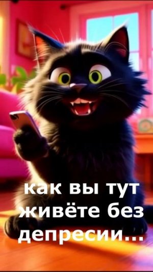 Кот  смеется. Смешные котики .