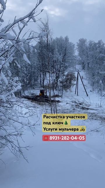 Работа мульчера зимой ШОК #спецтехника #расчисткаучас смотреть онлайн