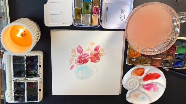 Акварельный букет цветов в кувшине. Поэтапно рисуем А? смотреть онлайн