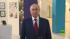 مؤتمر صحفي للرئيس فلاديمير بوتين عقب المباحثات الهاتفية مع نظيره الأمريكي دونالد ترامب