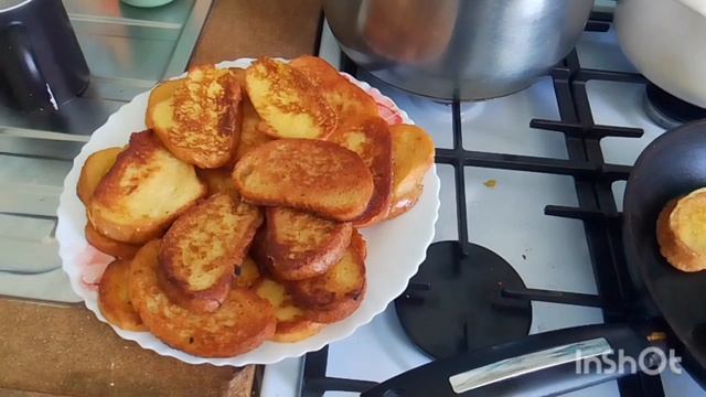 ВКУСНЫЙ САЛАТ ИЗ ТРЁХ ИНГРЕДИЕНТОВ ✅Жарю гренки на завтрак/Подарок ко Дню рождения 😊