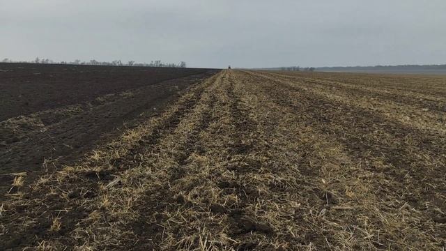 МТЗ-892 с плоскорезом. Безотвальная обработка почвы.