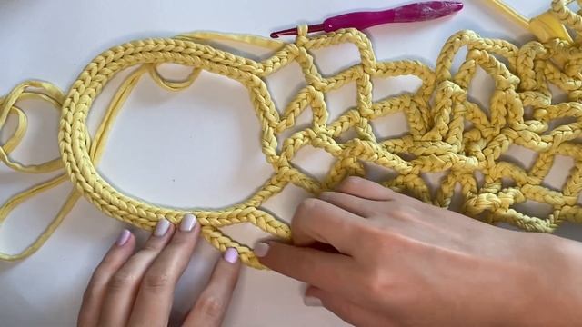 Стильная СУМКА - АВОСЬКА крючком из трикотажной пряжи! смотреть онлайн