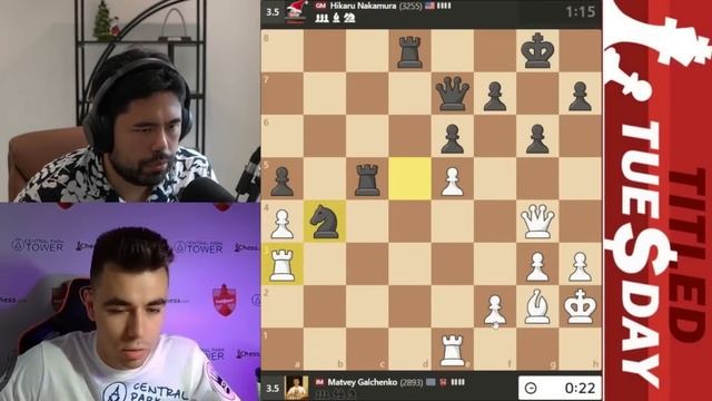 Попробуем НАДУРИТЬ Хикарыча! Матвей Гальченко - Хикару Накамура смотреть онлайн