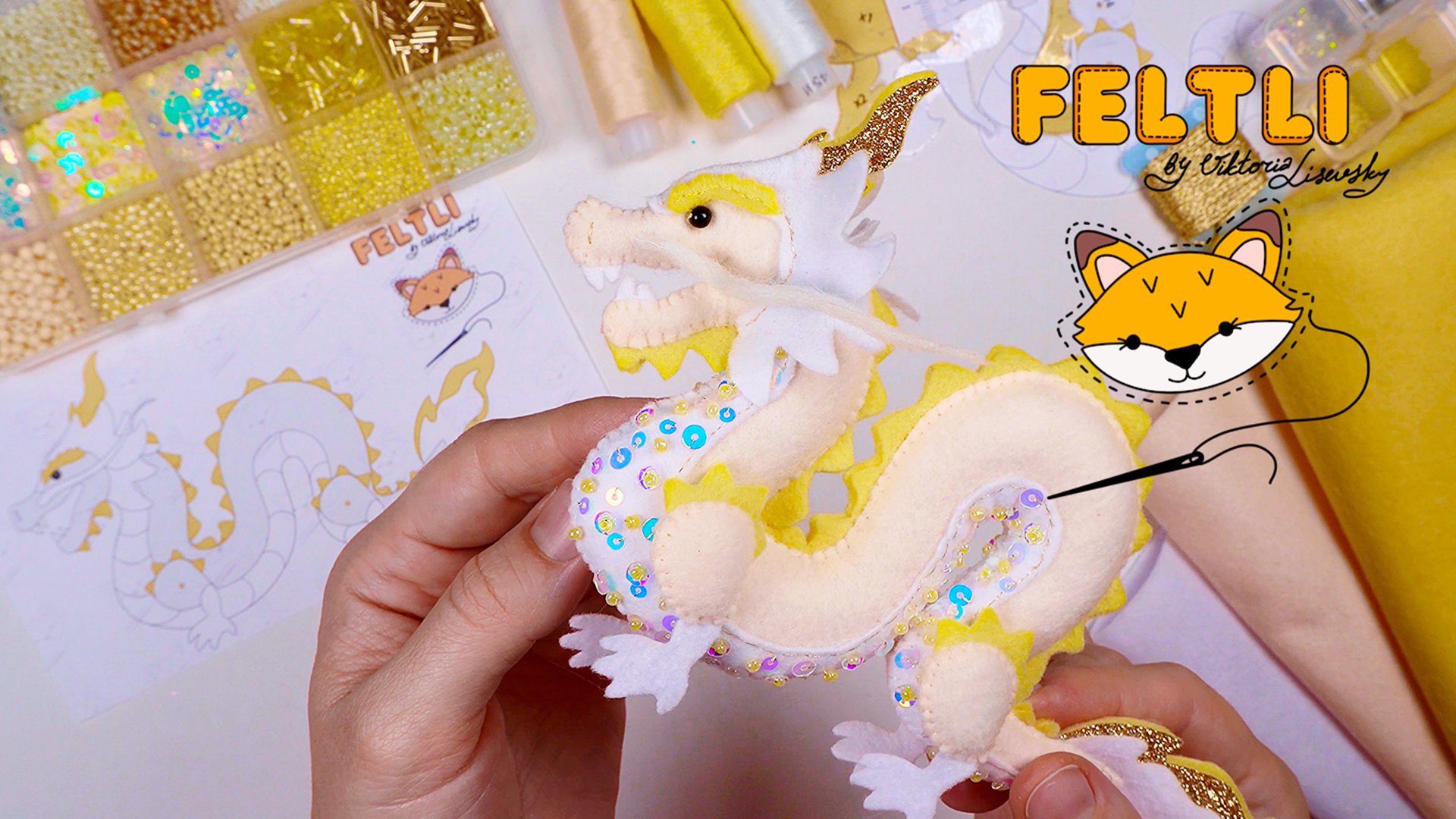 Мастер-класс китайский ДРАКОН из фетра своими руками / Символ 2036 года своими руками смотреть онлайн