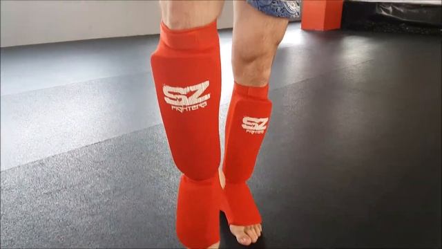 SZ Fighters Протектори за крака тип чорап - червен ластик смотреть онлайн