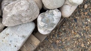 Ландшафтный камень Окатыш Белый сухой