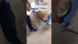 Щёточно-шлифовальный станок DTW-60A в работе. - "Профкомпл