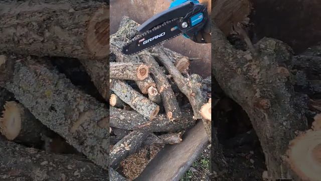 аккумуляторная мини пила Grand в работе#мини пила#аккум? смотреть онлайн