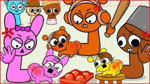 СПРУНКИ Sprunki мультфильм - СПРУНКЕ ПОЛУЧАЮТ ПО ПОПЕ