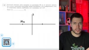 Точечный источник света находится на расстоянии 30 см ?