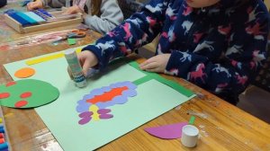 Фигуры животных из геометрических фигур (цветная бума