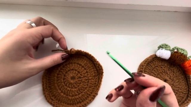 Подставки под чашки «Тыковки» / Мк для новичков