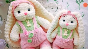 Амигуруми: схема Зайчик Бу и Бубу | Игрушки вязаные крючком