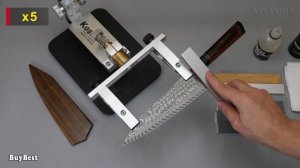 Заточка ножа XINZUO Zhen VG10 из дамасской стали на точилке Kos