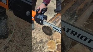 Тест цепной электрической пилы PATRIOT