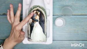 Декор свадебного шампанского. Декупаж и фоамиран