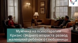 Мужчина у психотерапевта. Кризис среднего возраста, развод, маленький ребенок от любовницы. Affair