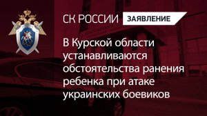 В Курской области устанавливаются обстоятельства ранения ребенка при атаке украинских боевиков