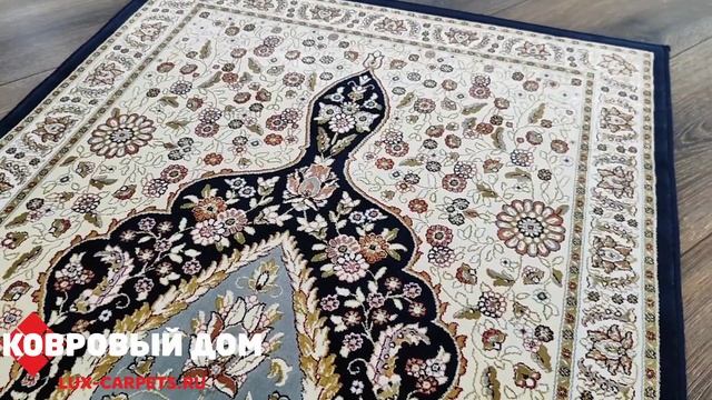 Ковёр для намаза из бамбукового шелка UNIQUE 0001 NAVY 0.65х1.1 м смотреть онлайн