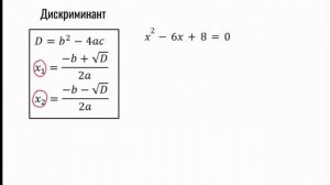 Дискриминант (1 часть) Квадратные уравнения. Алгебра 8 ?
