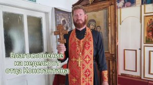 Благословение на неделю от отца Константина - май 2025