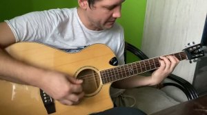 Кино. Виктор Цой. Спокойная ночь. Кавер на гитаре.