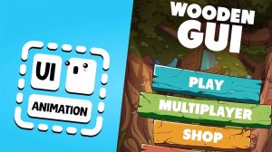 Asset Unity - Wooden GUI + UI Animation | Demo