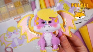 Мастер-класс милый ДРАКОНЧИК из фетра своими руками / Легко и быстро для начинающих!