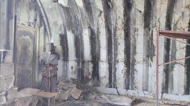 Пескоструйная очистка ангара из металла после пожара смотреть онлайн