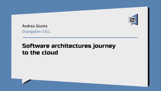 #Backend, Andrea Giunta, Software architectures journey to the cloud