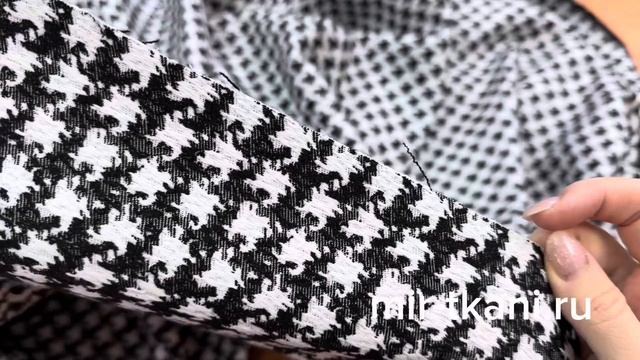 Костюмная ткань фукро жаккард "Фландрия" арт.5586 чёрный