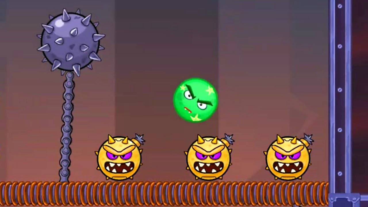 Злой Красный Шар в игре Angry Ball Adventure Уровни 40-42 смотреть онлайн