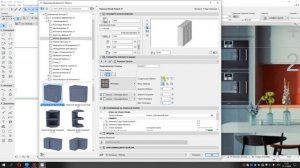 Кухня в ARCHICAD 02. Угловая кухня с островом, моделировани?