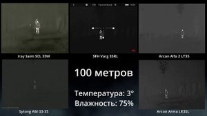 Сравнение картинок тепловизоров ARKON, IRAY, SYTONG, SFH на 384 ма