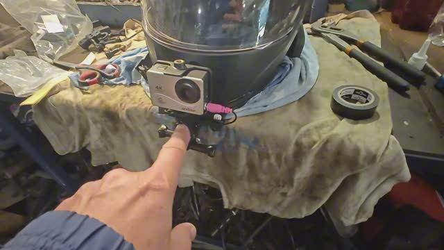 камера и микрофон в шлем МОДУЛЯР..Установка..